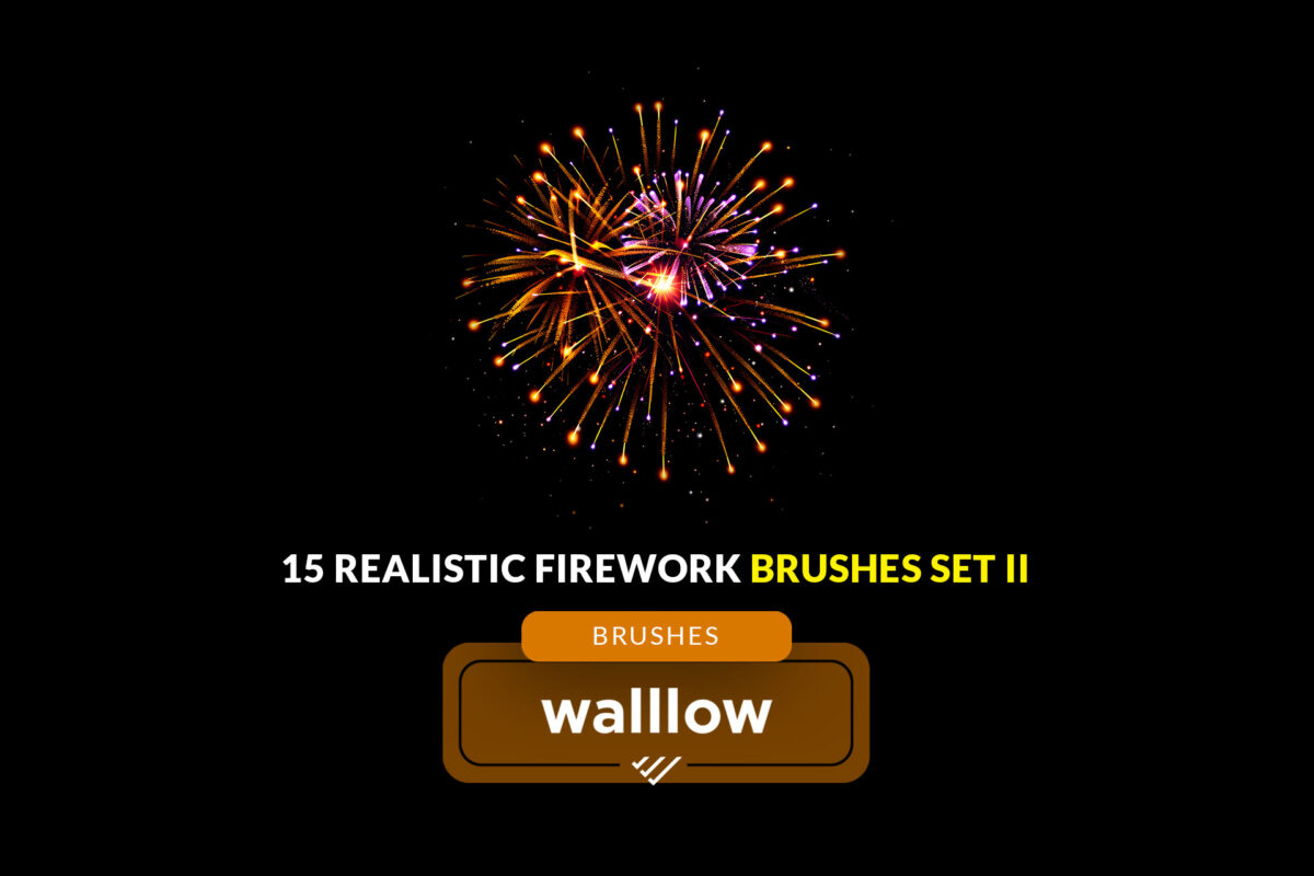 "Realistic Firework Brushes: Photoshop Fireworks Brush Set for 4th of July, Independence Day, Engagement, Parties, New Year, Christmas, Wedding"