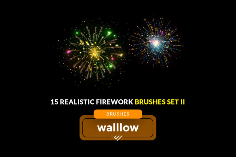 "Realistic Firework Brushes: Photoshop Fireworks Brush Set for 4th of July, Independence Day, Engagement, Parties, New Year, Christmas, Wedding"