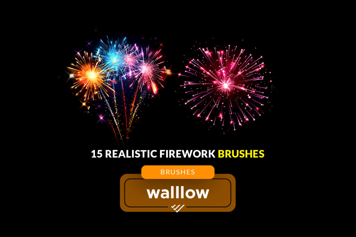 realistic firework brushes