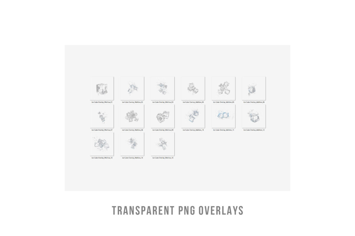 ice cube overlays, transparent png photoshop overlays