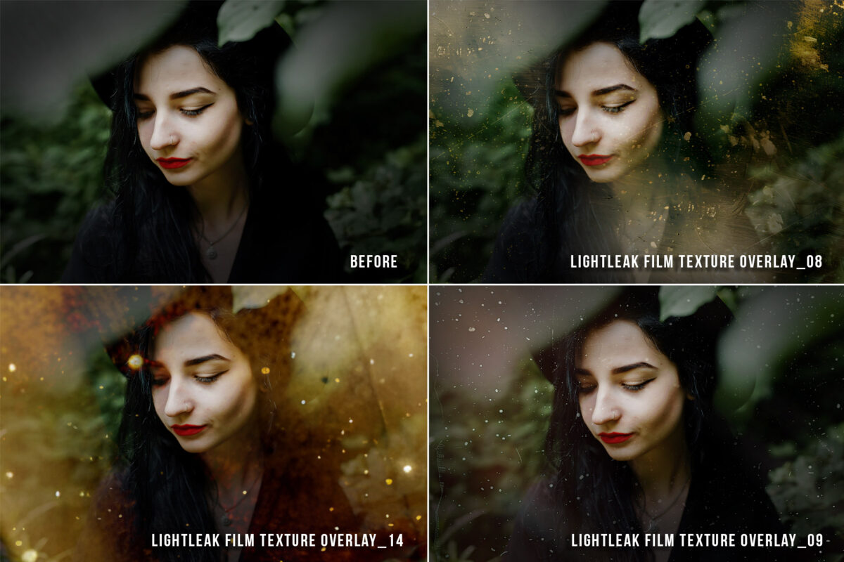 light leaks and vintage film texture transparent png overlays