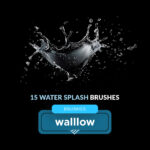 water splash photoshop brushes