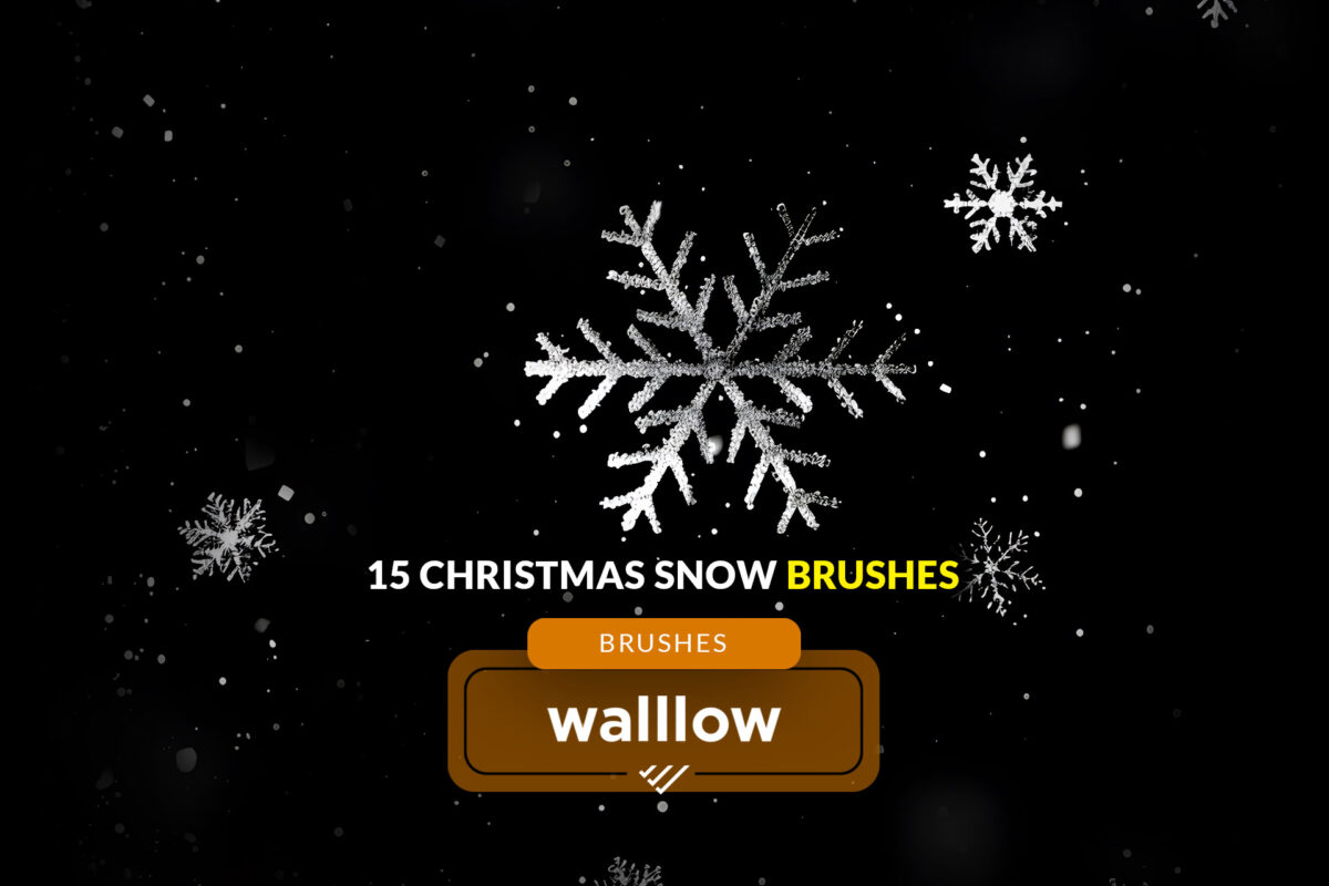 Snow flakes photoshop brushes