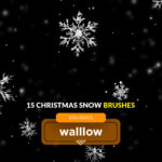 Snow flakes photoshop brushes