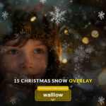 Realistic snow and snowflakes transparent png photo overlays