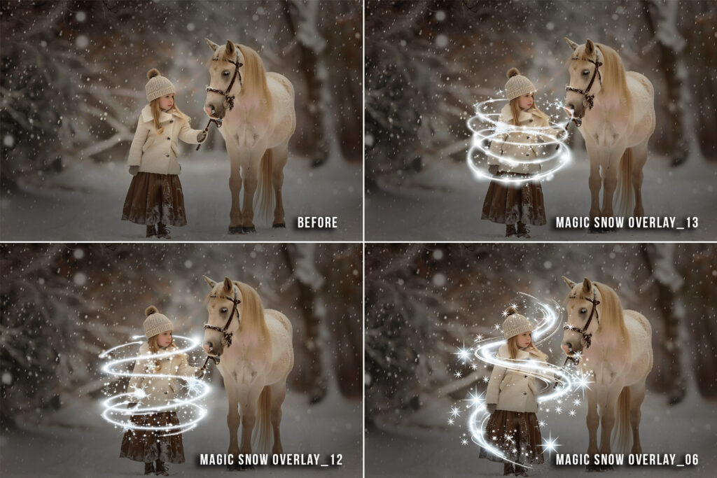 Magic snow light transparent PNG photo overlays | Gogivo