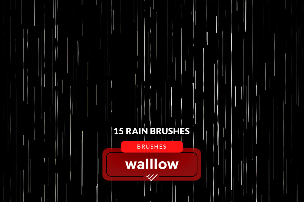 Rain Photoshop brushes : 15 Digital brush set | Gogivo