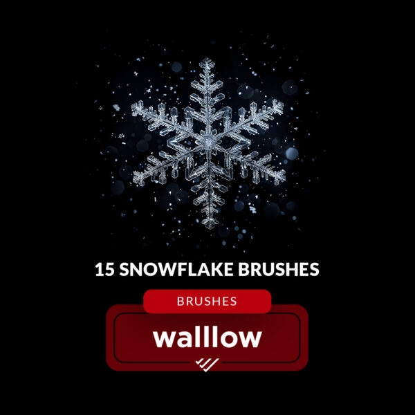 Snowflakes Photoshop brushes, Falling Snow brush set, Winter and Christmas Photography digital brushes, Photoshop Snow Filter, Snow effect