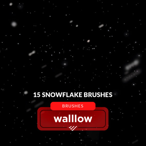 Snowflakes Photoshop brushes, Falling Snow brush set, Winter and Christmas Photography digital brushes, Photoshop Snow Filter, Snow effect