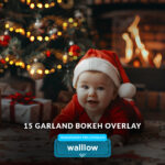 15 Garland Bokeh Overlays, Magical Lights & Dreamy Glows, Photo effect, Light overlays, Glows effect, Photoshop, overlays, Transparent PNG