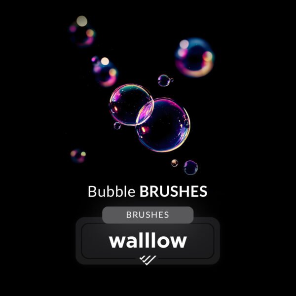 Realistic bubble Photoshop brushes for creating high-resolution bubble effects in digital art and photo editing. Perfect for adding detailed water bubbles and liquid textures to creative projects, ideal for photographers and designers.