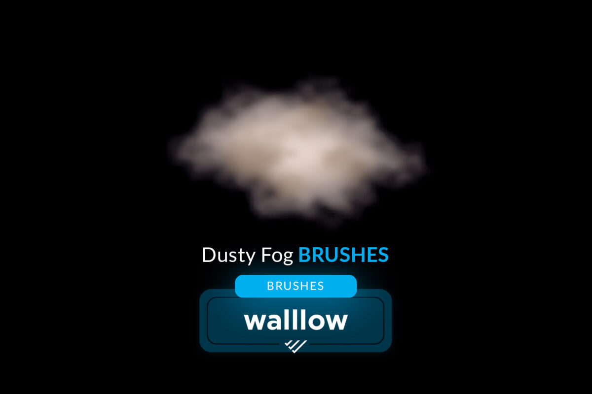 Dusty fog Photoshop brushes for foggy dust, smoke, and atmospheric effects in photo edits.