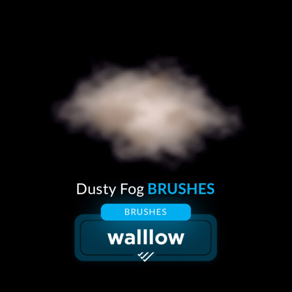 Dusty fog Photoshop brushes for foggy dust, smoke, and atmospheric effects in photo edits.