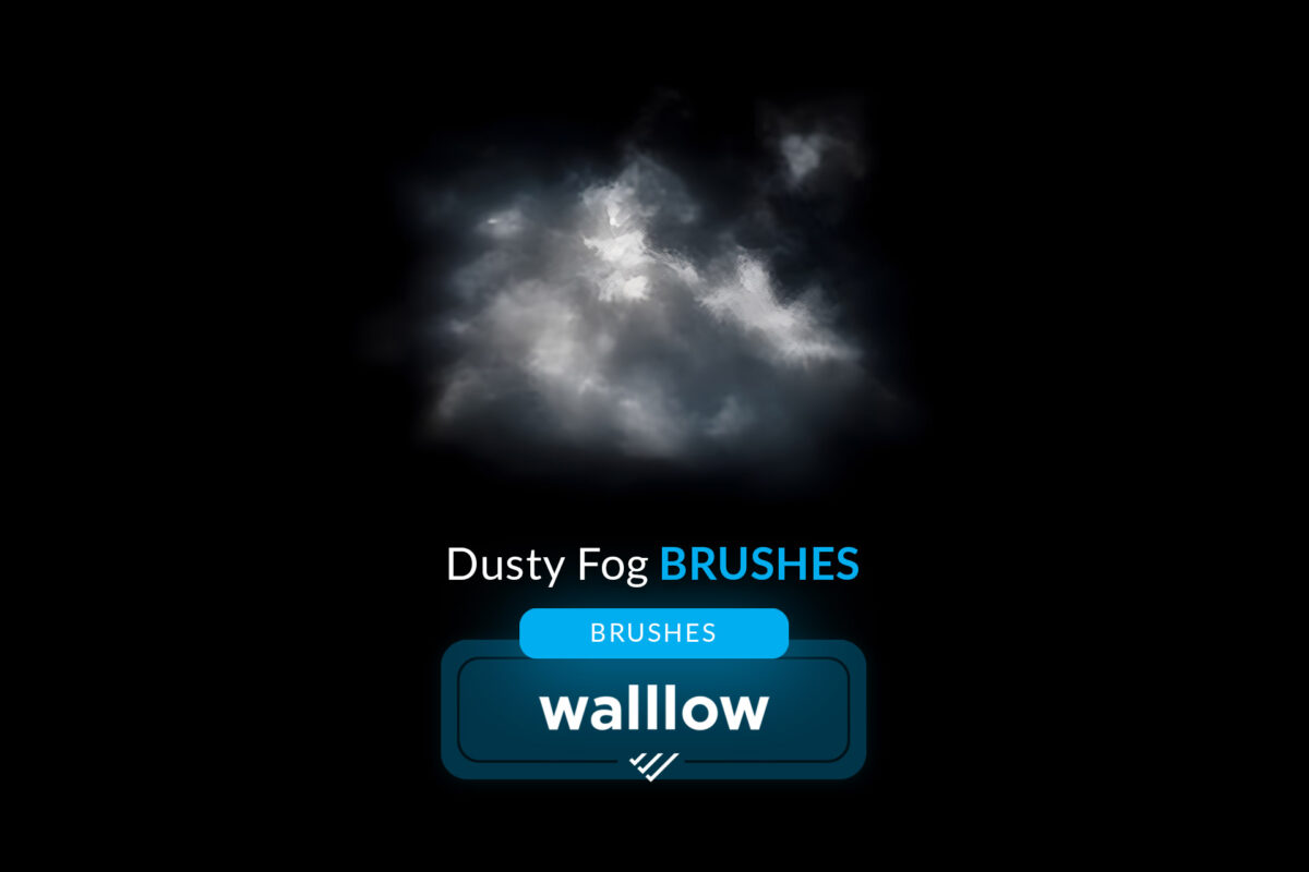 Dusty fog Photoshop brushes for foggy dust, smoke, and atmospheric effects in photo edits.