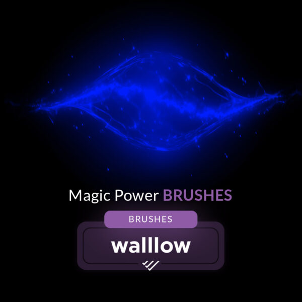 Magic Power Light Photoshop Brushes for adding sparkle, glow, and energy effects in digital designs and photo retouching.