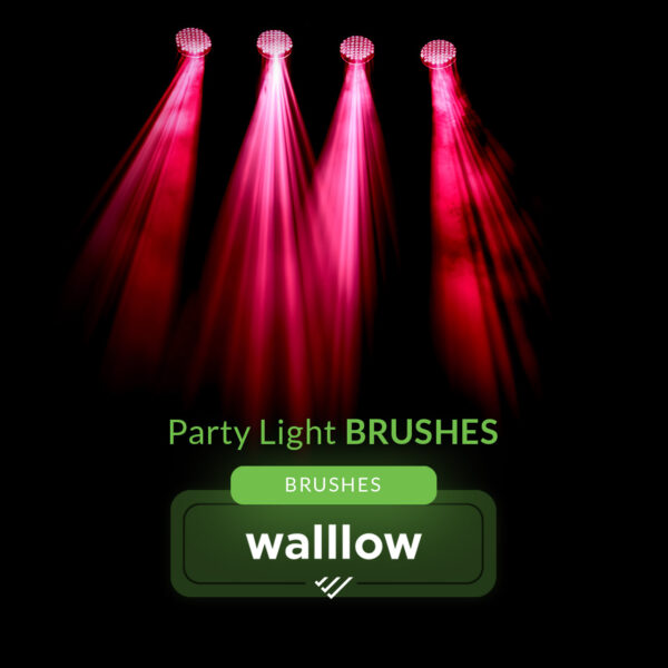 Party lights Photoshop brushes with dynamic stage lighting, spotlight, and concert effects for creative photo and digital art projects.