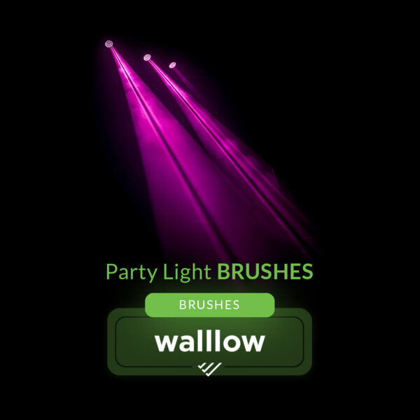 Party lights Photoshop brushes with dynamic stage lighting, spotlight, and concert effects for creative photo and digital art projects.