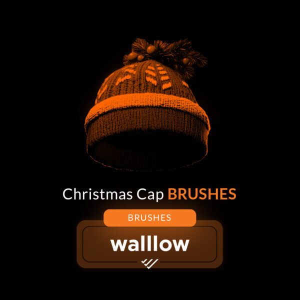 Christmas caps Photoshop brushes for festive digital art and holiday-themed designs.