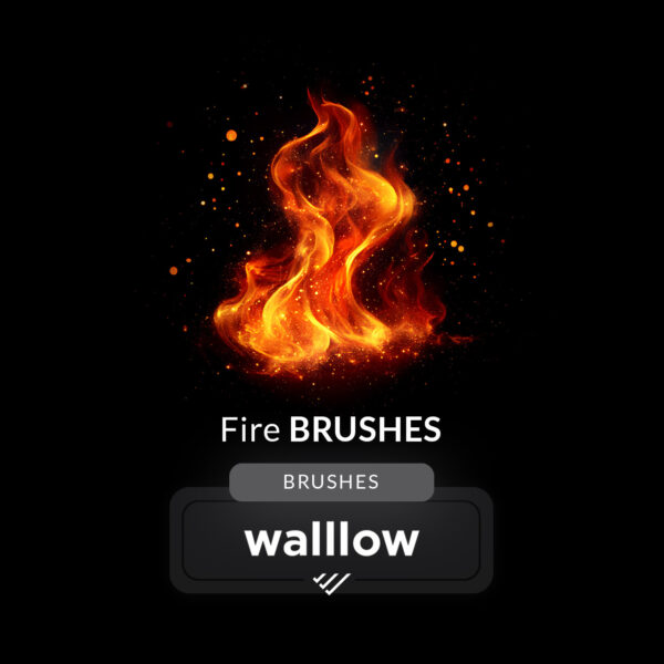 Realistic fire and flames Photoshop brushes and clipart overlays, high-quality flame effects for digital art, photography, and graphic design.