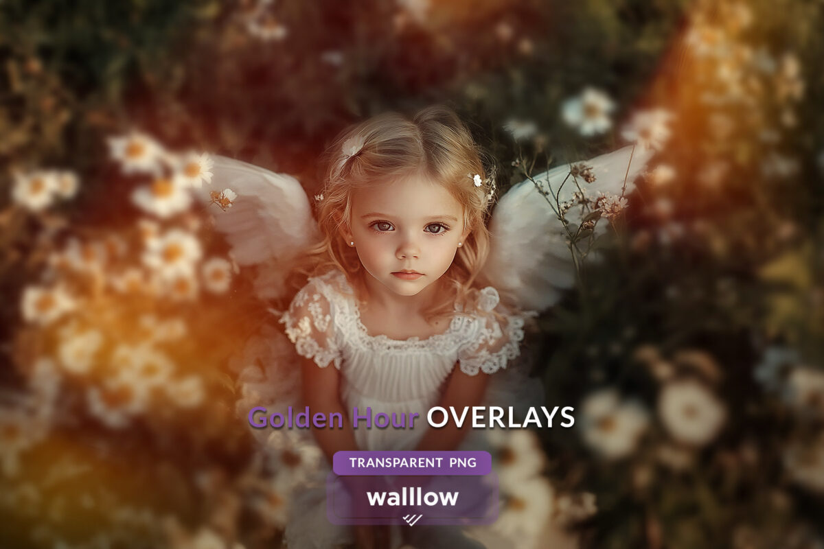 Golden Hours subtle sunlight overlays for dreamy photo edits, perfect for professional photographers