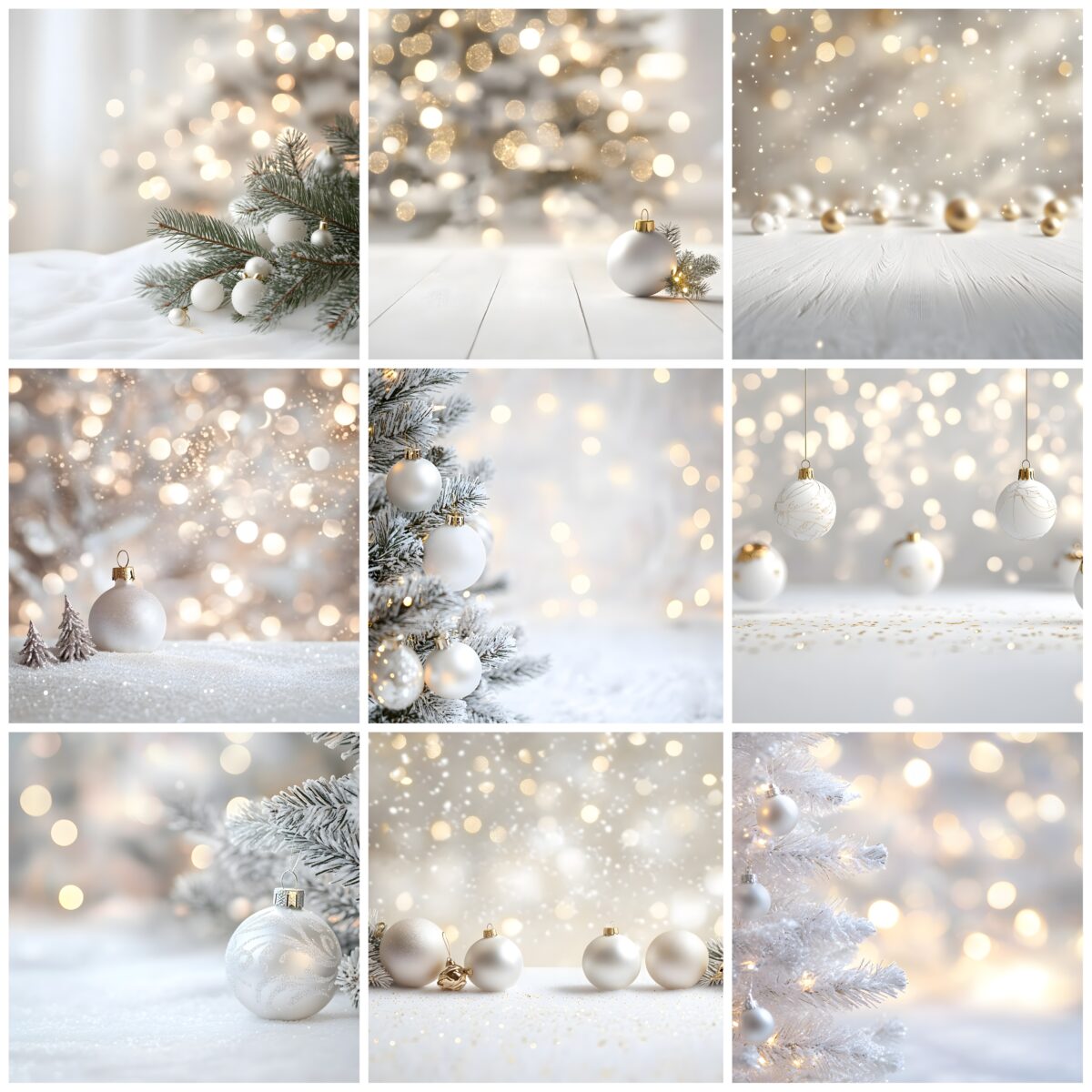 Free Christmas White Studio Digital Backgrounds featuring elegant holiday designs, perfect for digital photography and seasonal photo editing.