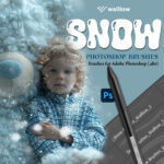 High Quality Realistic falling snow effect photoshop brushes