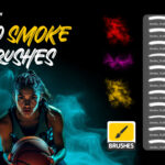 et of high-resolution smoke effect Photoshop brushes in ABR format for digital art and photo editing